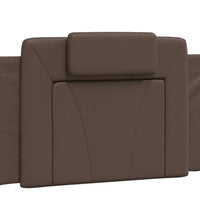 Bettgestell mit Kopfteil Braun 90x200 cm Kunstleder