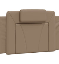 Bettgestell mit Kopfteil Cappuccino-Braun 90x200 cm Kunstleder