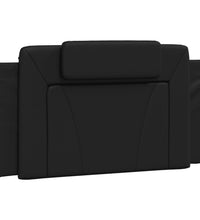 Bettgestell mit Kopfteil Schwarz 100x200 cm Kunstleder