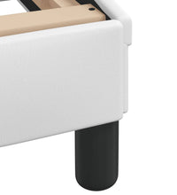 Bettgestell mit Kopfteil Weiß 100x200 cm Kunstleder