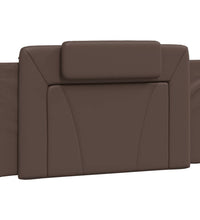 Bettgestell mit Kopfteil Braun 100x200 cm Kunstleder