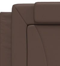 Bettgestell mit Kopfteil Braun 100x200 cm Kunstleder