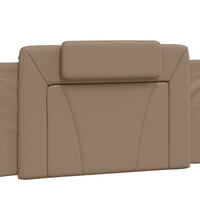 Bettgestell mit Kopfteil Cappuccino-Braun 100x200 cm Kunstleder