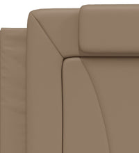 Bettgestell mit Kopfteil Cappuccino-Braun 100x200 cm Kunstleder