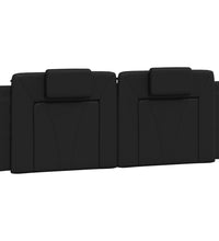 Bettgestell mit Kopfteil Schwarz 120x200 cm Kunstleder