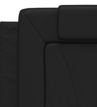 Bettgestell mit Kopfteil Schwarz 120x200 cm Kunstleder