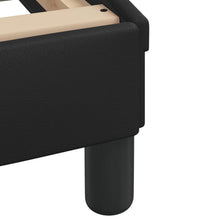 Bettgestell mit Kopfteil Schwarz 120x200 cm Kunstleder