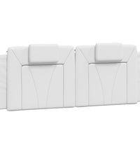 Bettgestell mit Kopfteil Weiß 120x200 cm Kunstleder