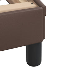 Bettgestell mit Kopfteil Braun 120x200 cm Kunstleder