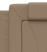 Bettgestell mit Kopfteil Cappuccino-Braun 120x200 cm Kunstleder