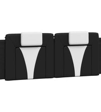 Bettgestell mit Kopfteil Schwarz und Weiß 120x200 cm Kunstleder