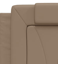 Bettgestell mit Kopfteil Cappuccino-Braun 140x200 cm Kunstleder