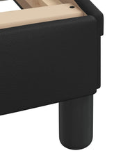 Bettgestell mit Kopfteil Schwarz 180x200 cm Kunstleder