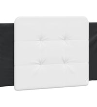 Bettgestell mit Kopfteil Schwarz und Weiß 80x200 cm Kunstleder