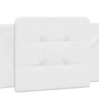 Bettgestell mit Kopfteil Weiß 90x200 cm Kunstleder