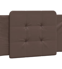 Bettgestell mit Kopfteil Braun 90x200 cm Kunstleder