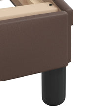 Bettgestell mit Kopfteil Braun 90x200 cm Kunstleder