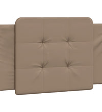 Bettgestell mit Kopfteil Cappuccino-Braun 90x200 cm Kunstleder