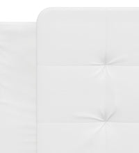 Bettgestell mit Kopfteil Weiß 100x200 cm Kunstleder