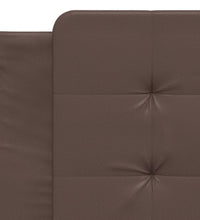 Bettgestell mit Kopfteil Braun 100x200 cm Kunstleder