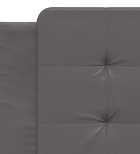 Bettgestell mit Kopfteil Grau 100x200 cm Kunstleder