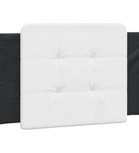 Bettgestell mit Kopfteil Schwarz und Weiß 100x200 cm Kunstleder