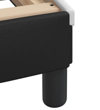 Bettgestell mit Kopfteil Schwarz und Weiß 100x200 cm Kunstleder