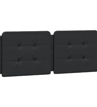 Bettgestell mit Kopfteil Schwarz 120x200 cm Kunstleder