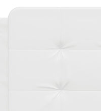 Bettgestell mit Kopfteil Weiß 120x200 cm Kunstleder