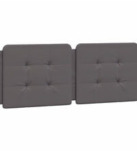 Bettgestell mit Kopfteil Grau 120x200 cm Kunstleder