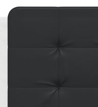 Bettgestell mit Kopfteil Weiß und Schwarz 120x200 cm Kunstleder