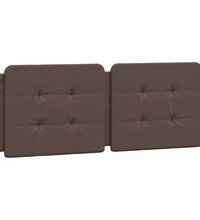 Bettgestell mit Kopfteil Braun 140x190 cm Kunstleder