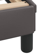 Bettgestell mit Kopfteil Grau 140x190 cm Kunstleder