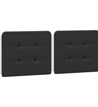 Bettgestell mit Kopfteil Weiß und Schwarz 140x190 cm Kunstleder