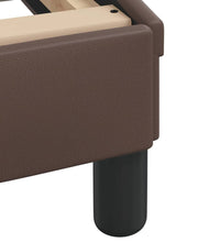 Bettgestell mit Kopfteil Braun 140x200 cm Kunstleder