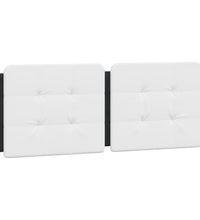 Bettgestell mit Kopfteil Schwarz und Weiß 140x200 cm Kunstleder