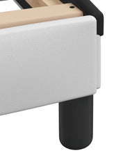 Bettgestell mit Kopfteil Weiß und Schwarz 140x200 cm Kunstleder