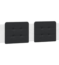 Bettgestell mit Kopfteil Weiß und Schwarz 180x200 cm Kunstleder