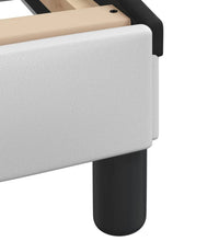 Bettgestell mit Kopfteil Weiß und Schwarz 180x200 cm Kunstleder