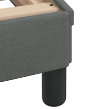 Bett mit Matratze Dunkelgrau 90x190 cm Stoff