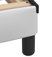 Bett mit Matratze Weiß und Schwarz 90x190 cm Kunstleder