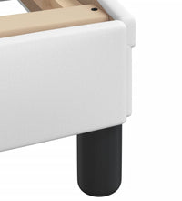 Bett mit Matratze Weiß 90x200 cm Kunstleder