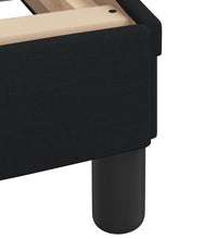 Bett mit Matratze Schwarz 100x200 cm Stoff