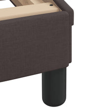 Bett mit Matratze Dunkelbraun 100x200 cm Stoff