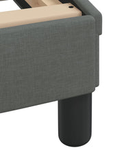 Bett mit Matratze Dunkelgrau 140x190 cm Stoff