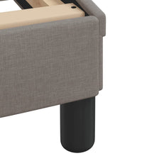 Bett mit Matratze Taupe 140x190 cm Stoff