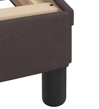 Bett mit Matratze Dunkelbraun 180x200 cm Stoff