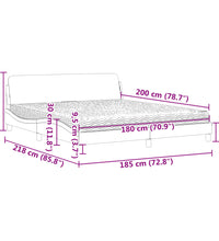 Bett mit Matratze Dunkelbraun 180x200 cm Stoff
