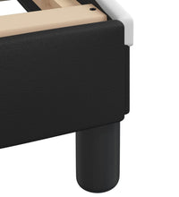 Bett mit Matratze Schwarz und Weiß 180x200 cm Kunstleder