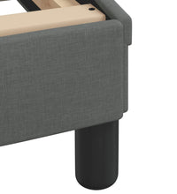 Bett mit Matratze Dunkelgrau 200x200 cm Stoff